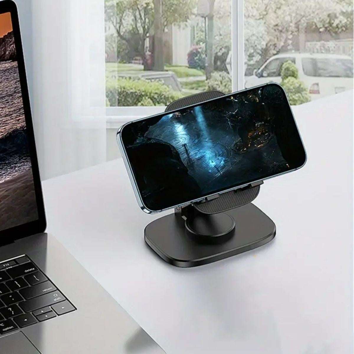 360 Döner Masaüstü Mobil Telefon Tutucu Standı (4887)