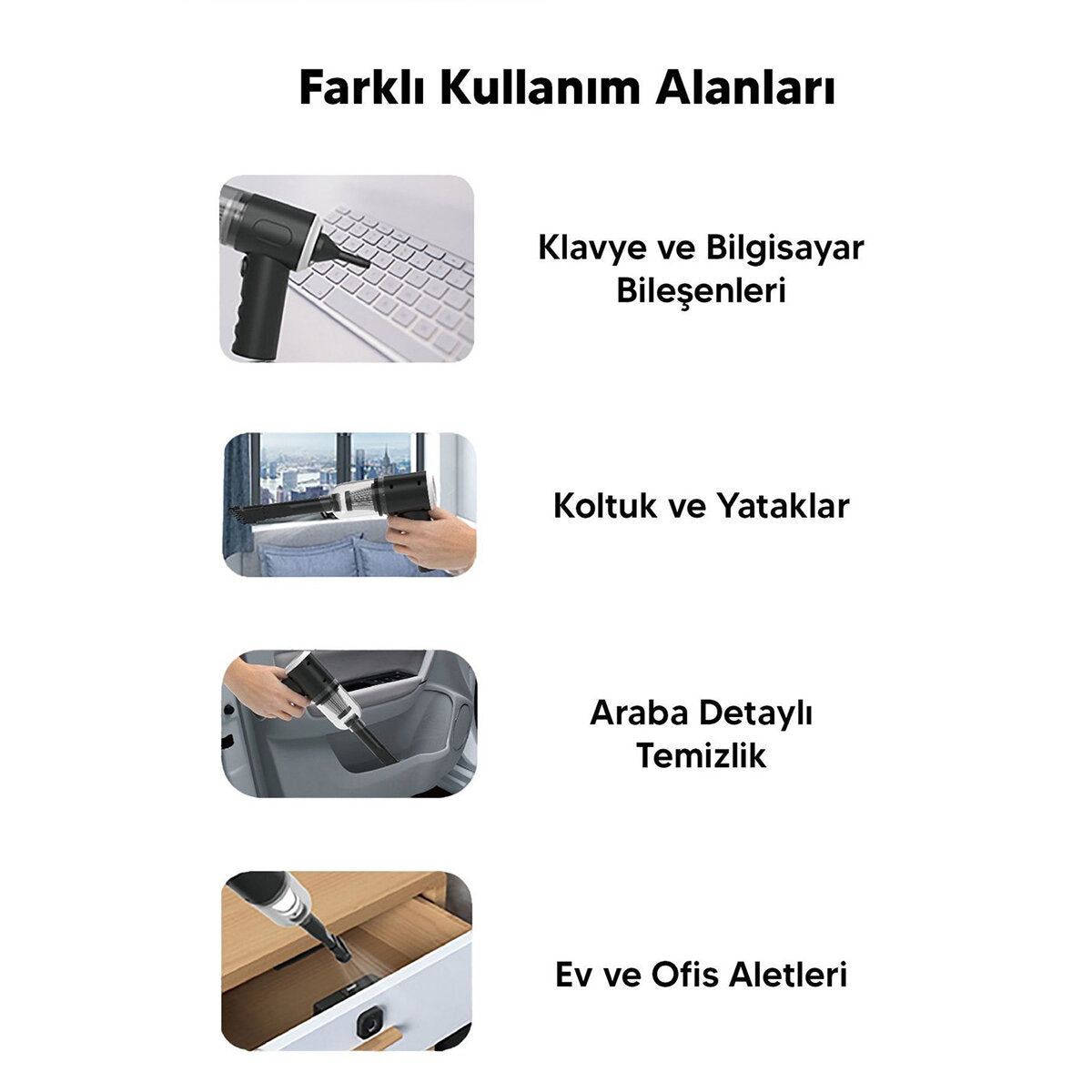 3İN1 ÇEKME - ÜFLEME OTO-ARAÇ - EV EL TİPİ SÜPÜRGE USB ŞARJLI MİNİ - TAŞINABİLİRİ HS-22 (4887)