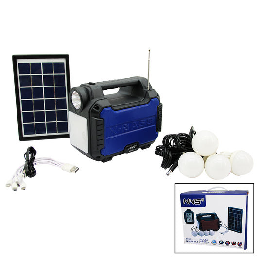3IN1 - SOLAR 2İN1 SABİT EL FENERİ - RADYO - MP3 BLUETOOTH - USB/ TF PORT - 4 PARÇA  AMPUL KABLOLU - POWERBANK (4887)