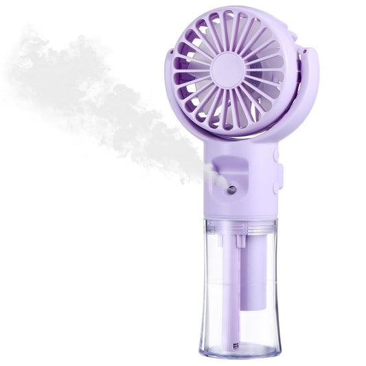 4 Kademeli Spreyli Şarjlı El Fanı – Boyuna Asılabilir USB Şarjlı Taşınabilir Mini Fan F4 (4887)