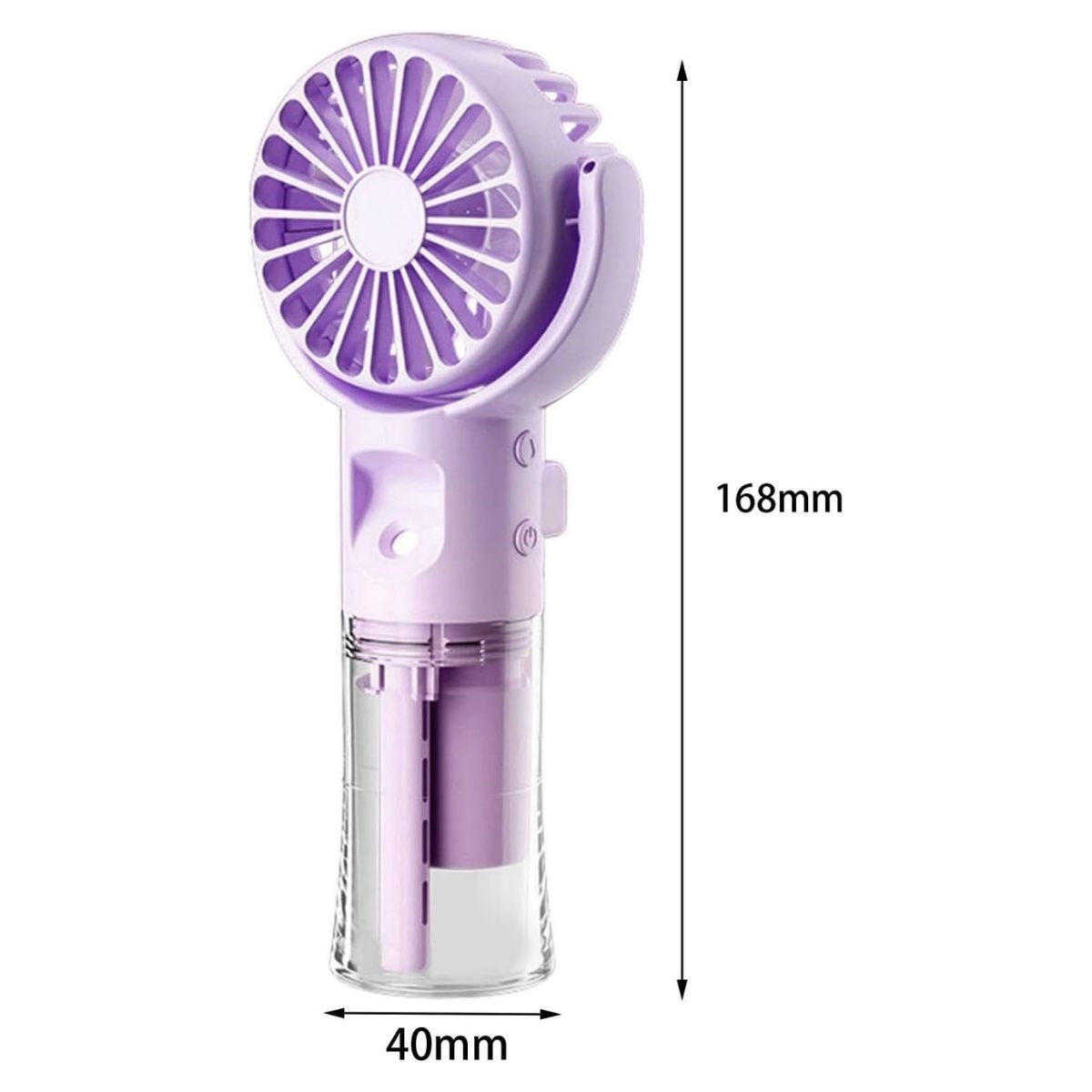 4 Kademeli Spreyli Şarjlı El Fanı – Boyuna Asılabilir USB Şarjlı Taşınabilir Mini Fan F4 (4887)