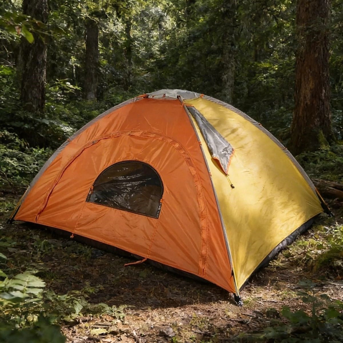 4 Kişilik Yarı Otomatik Kamp Çadırı – Suya Dayanıklı, Hızlı Kurulumlu Outdoor Aile Çadırı, Doğa, Kamp ve Piknik 200x200x135 cm (4887)