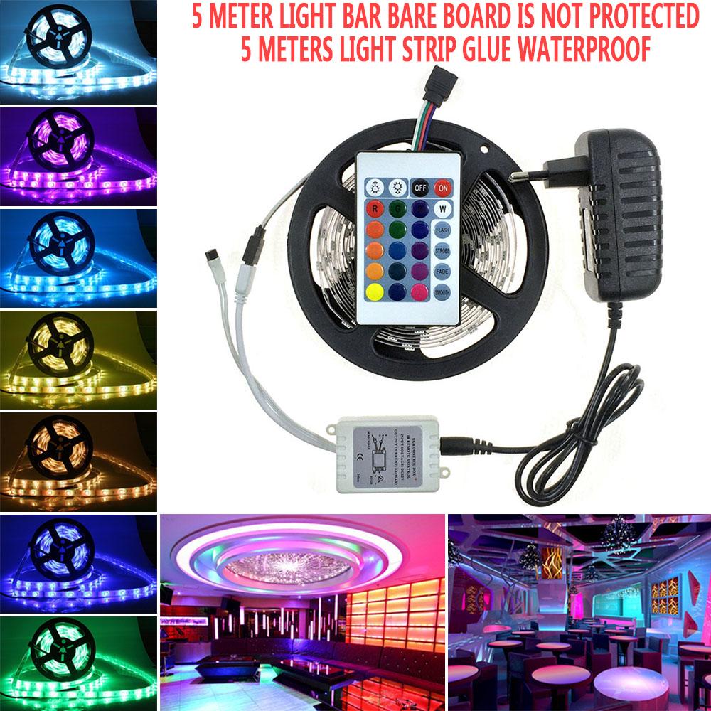 5 Metre Rgb Şerit Led Seti-İç ve Dış Mekan Silikonlu-Tak Çalıştır (4887)