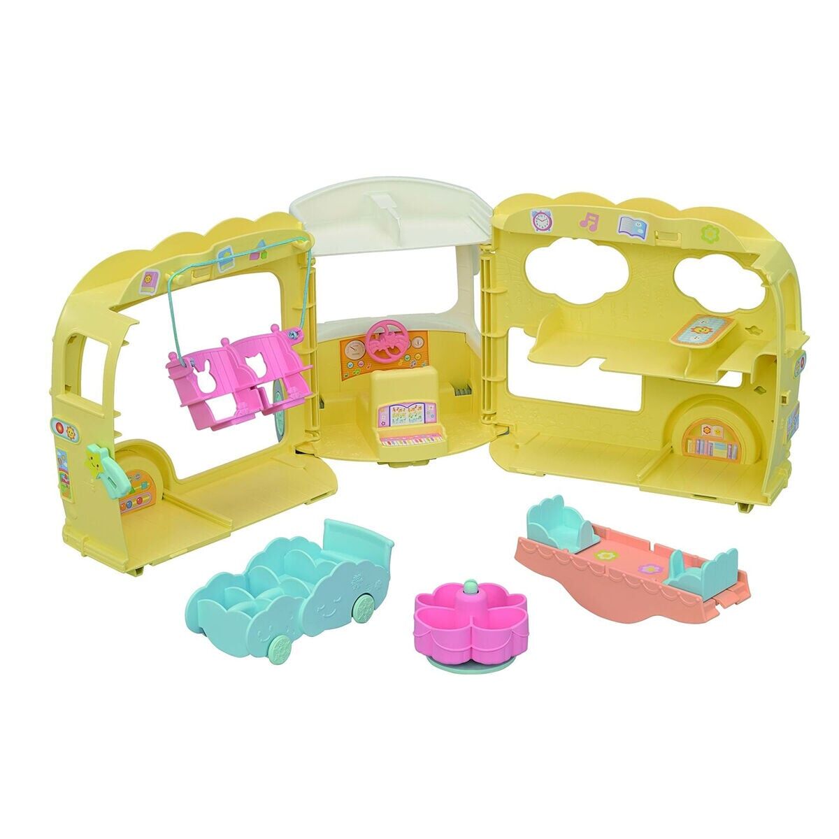 5744 Sylvanian Families Gökkuşağı Anaokulu Otobüsü (figürler dahil değil)+3 yaş