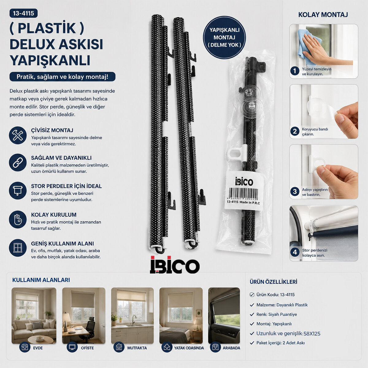 58X125CM OTO-ARAÇ - EV - OFİS CAM PANELİ GÜNEŞLİK PVC PERDE MAKARALI AÇ-KAPA VANTUZLU MONTAJ (4887)
