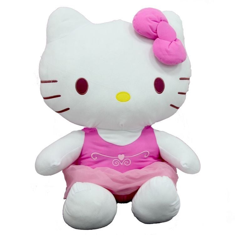 Peluş Hello Kitty Elbiseli Kurdeleli 36 cm S00002092 - 1 Adet Stokta Olan Gönderilir