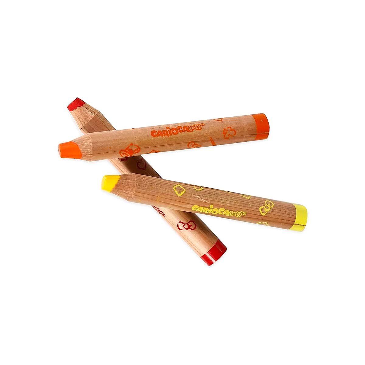 Carioca Baby ''3 in 1'' Jumbo Ahşap Gövdeli Boya Kalemi 10'lu