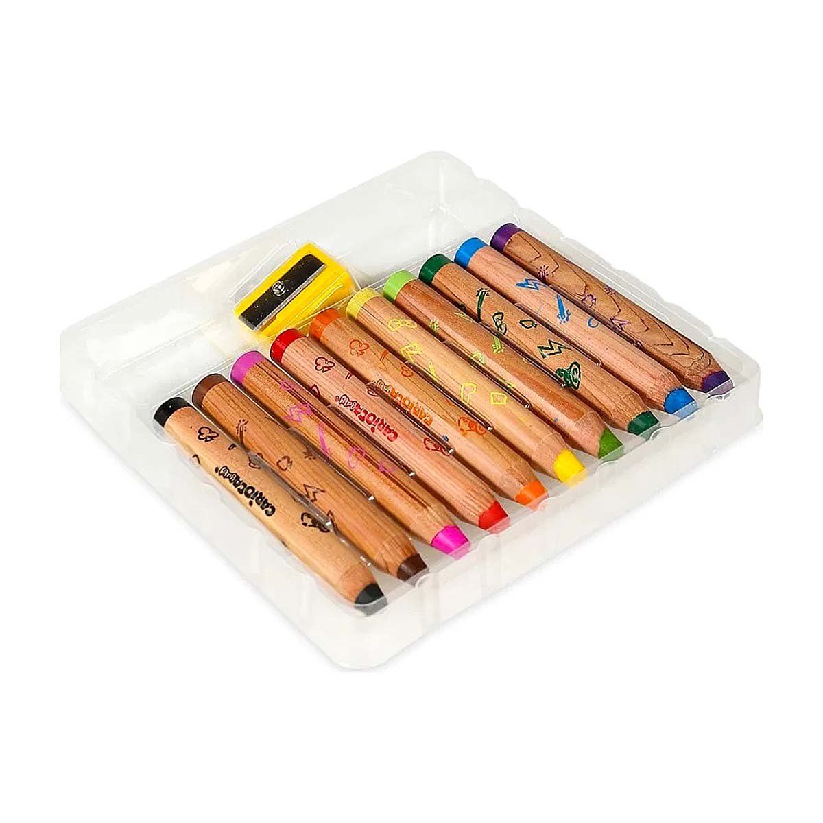 Carioca Baby ''3 in 1'' Jumbo Ahşap Gövdeli Boya Kalemi 10'lu
