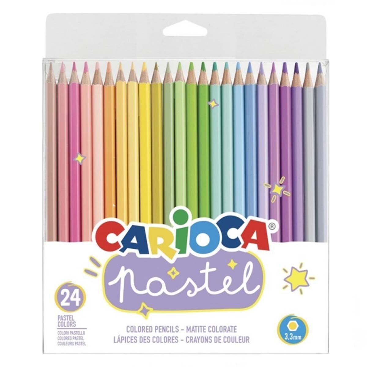 Carioca Pastel Renkli Kuru Boya Kalemi 24'lü