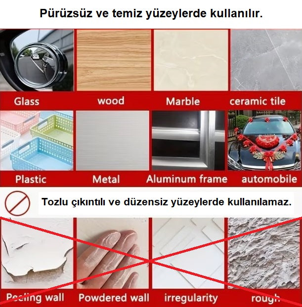 60 Parça Kolay Açılır Güçlü Çift Taraflı Bant 18mm*50mm (4887)