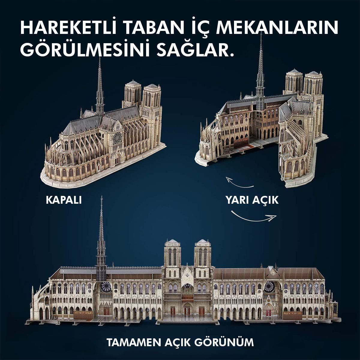 Cubic Fun 293 Parça 3D Puzzle Notre Dame