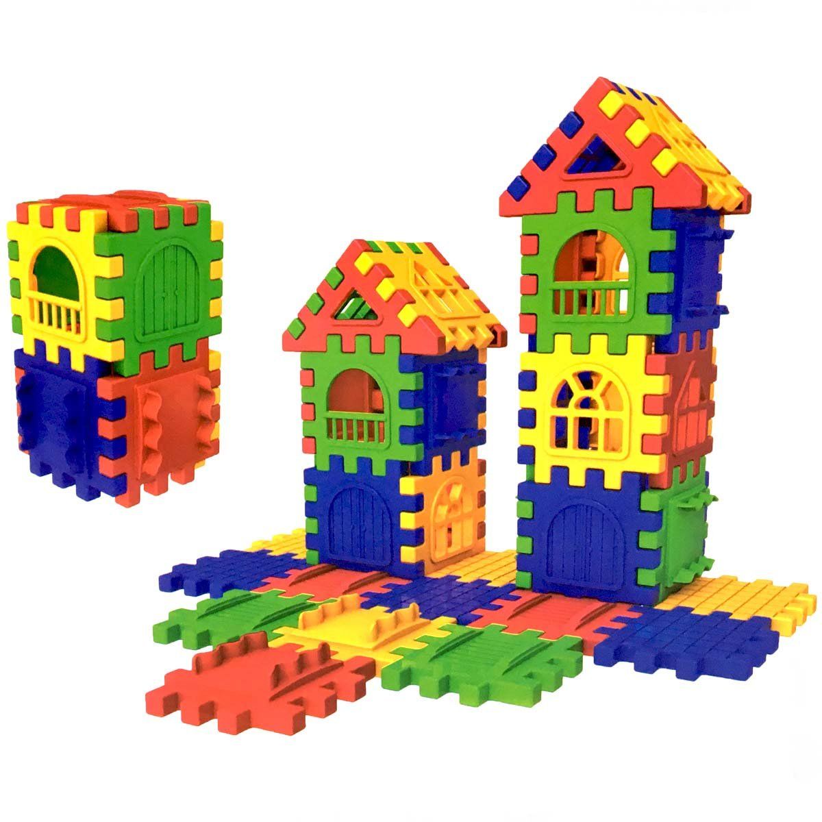 Puzzle City 3D Yapı ve Tasarım Blokları 64 Parça - 03702