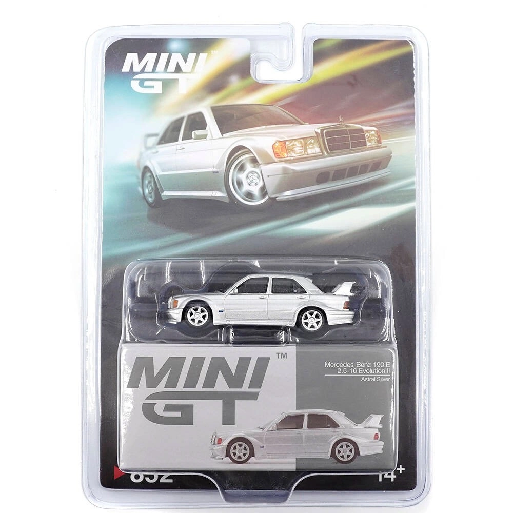 Mini GT 1/64 Mercedes-Benz 190E 2.5-16 Evolution II Astral Silver - Blister Paket MGT00852-BL