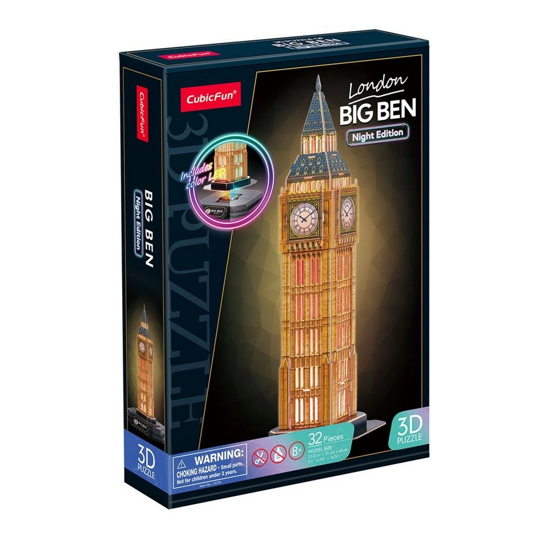 BIG BEN 3D Puzzle Led Işıklı CUB/L537h