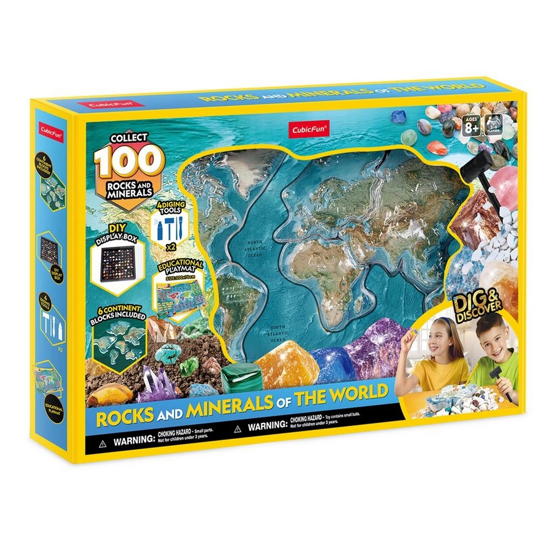 Dünyanın Kayaları ve Mineralleri Araştırma Seti 3D Puzzle