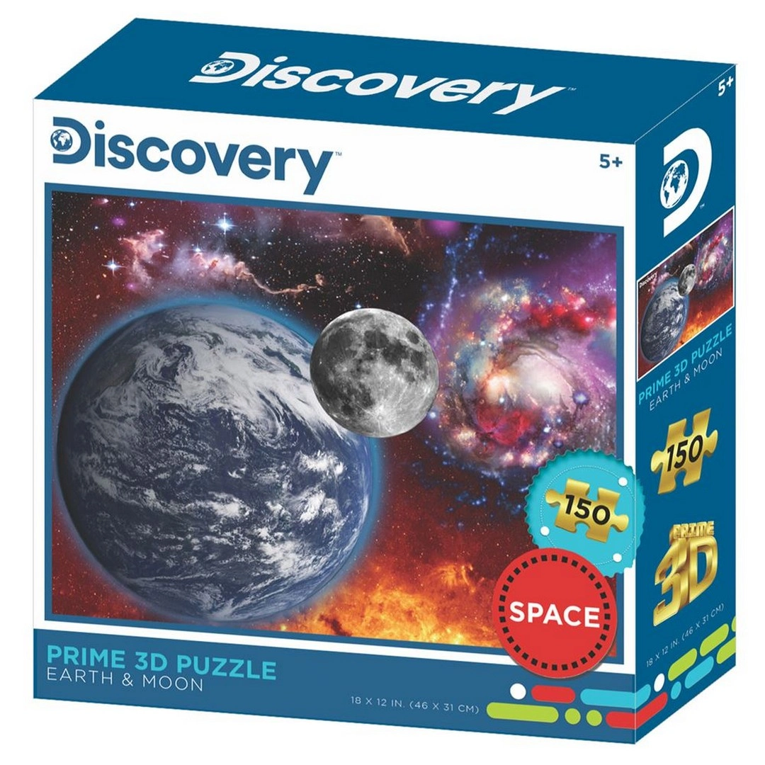 Prime 3D Discovery Dünya ve Ay Puzzle 150 Parça