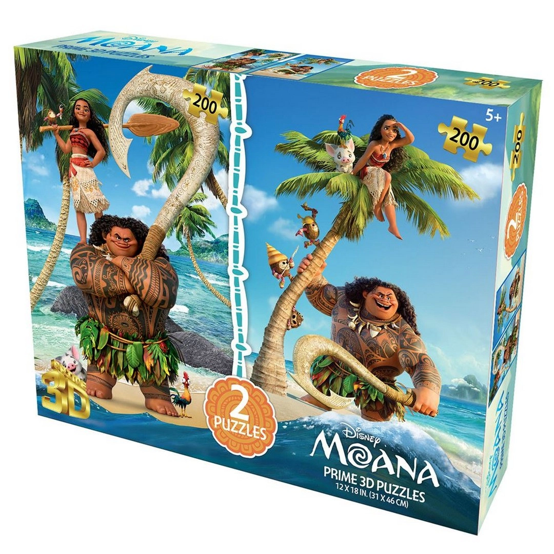 Prime 3D Disney Moana İkili Puzzle 200 Parça