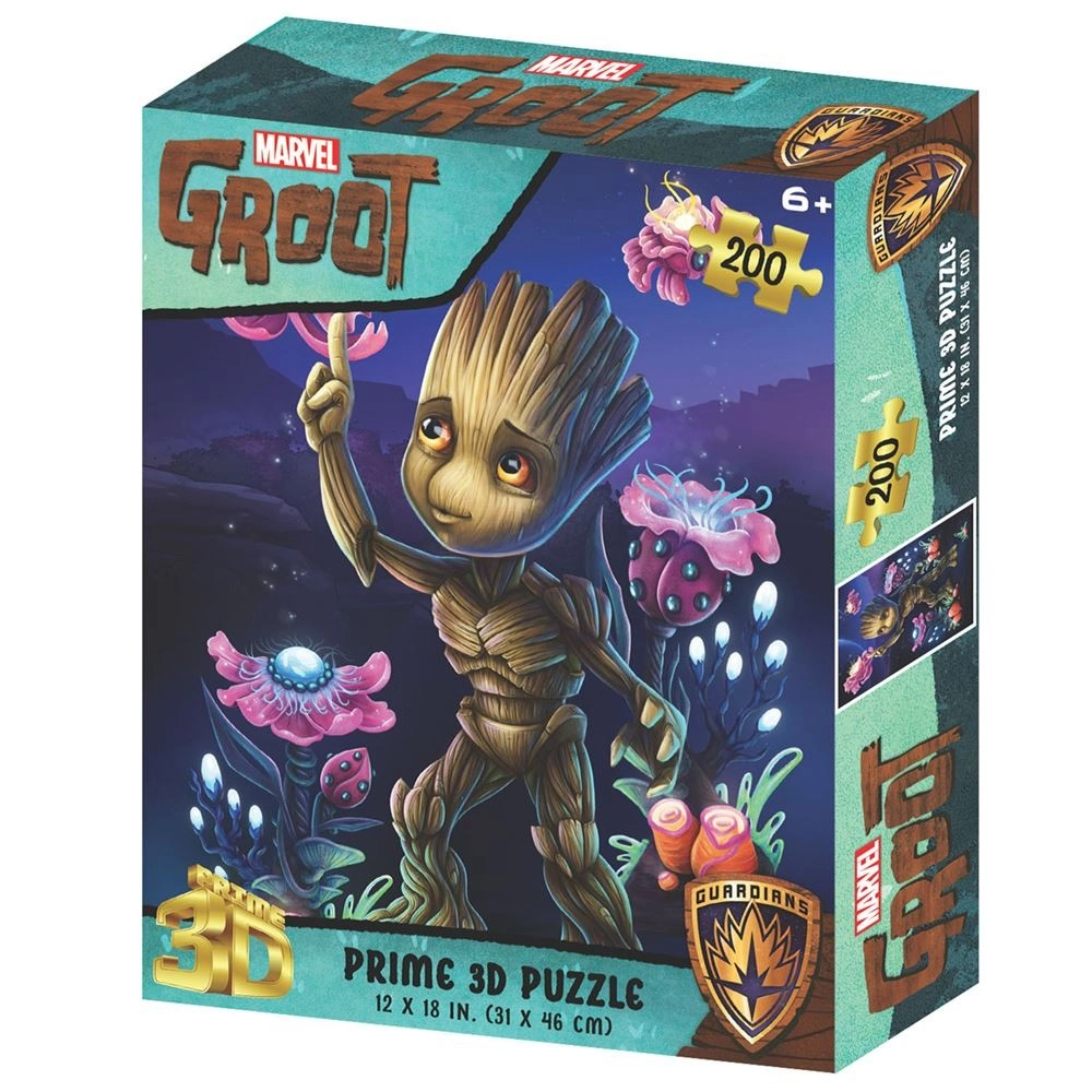 Prime 3D Marvel Groot Puzzle 200 Parça