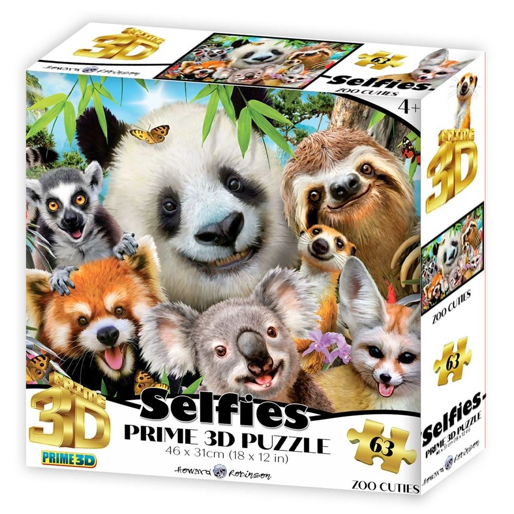 Prime 3D Hayvanat Bahçesi Şirinleri Selfie Puzzle 63 Parça