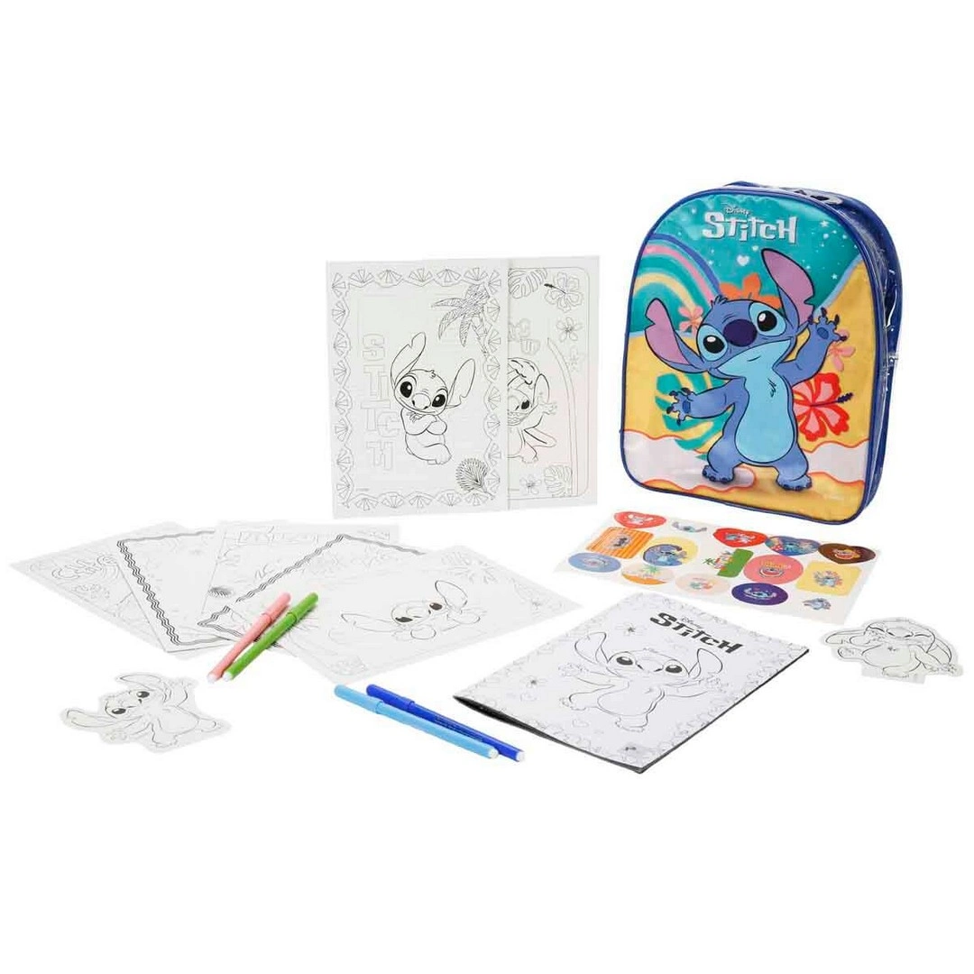 Disney Stitch Sırt Çantalı Boyama ve Çizim Seti