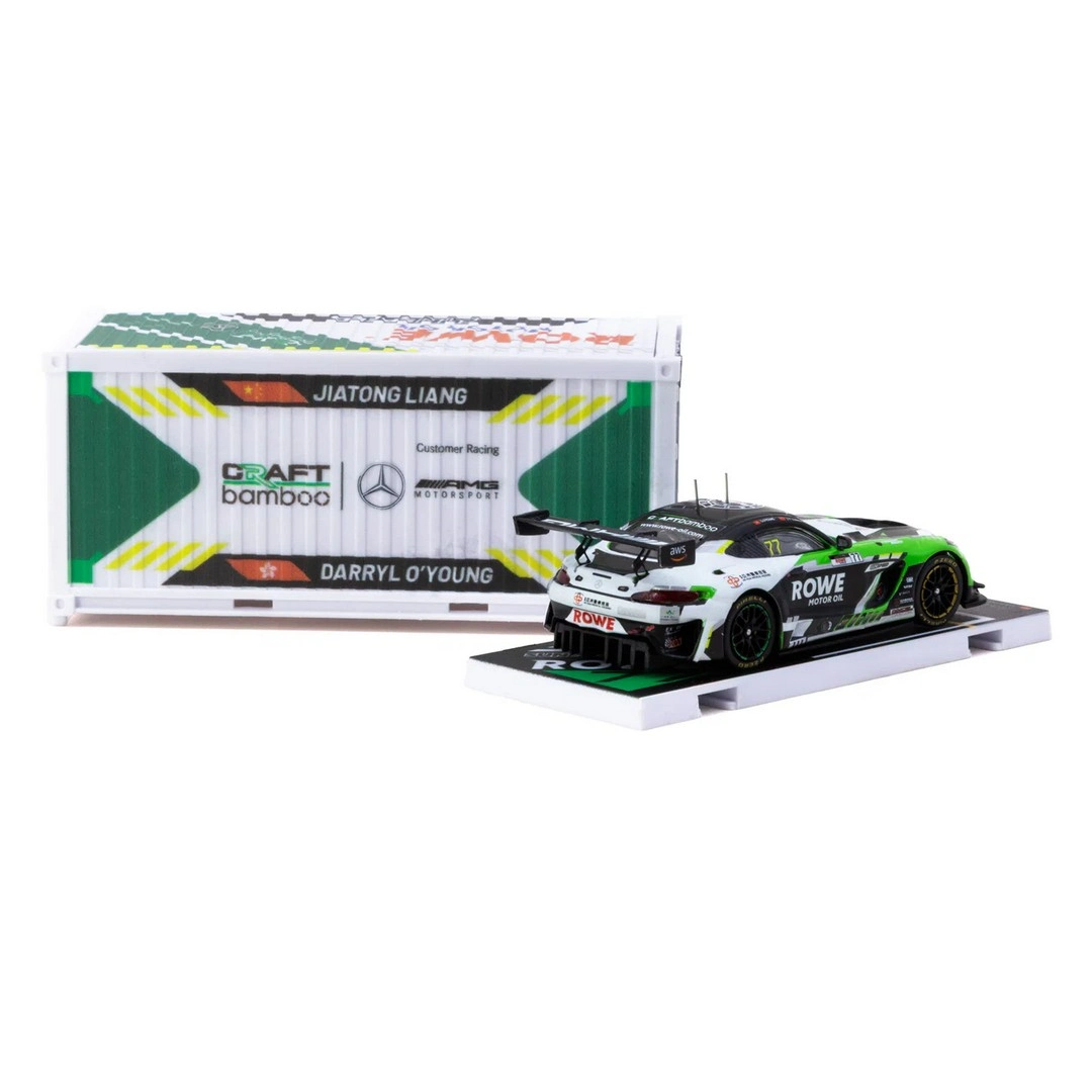 Tarmac Works 1/64 Mercedes-AMG GT3 GT World Challenge Asia 2025 - Beijing Season Finale Craft-Bamboo Racing #77 with Container
