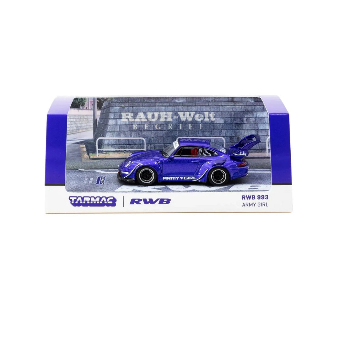 Tarmac Works 1/64 RWB 993 ARMY GIRL Blue