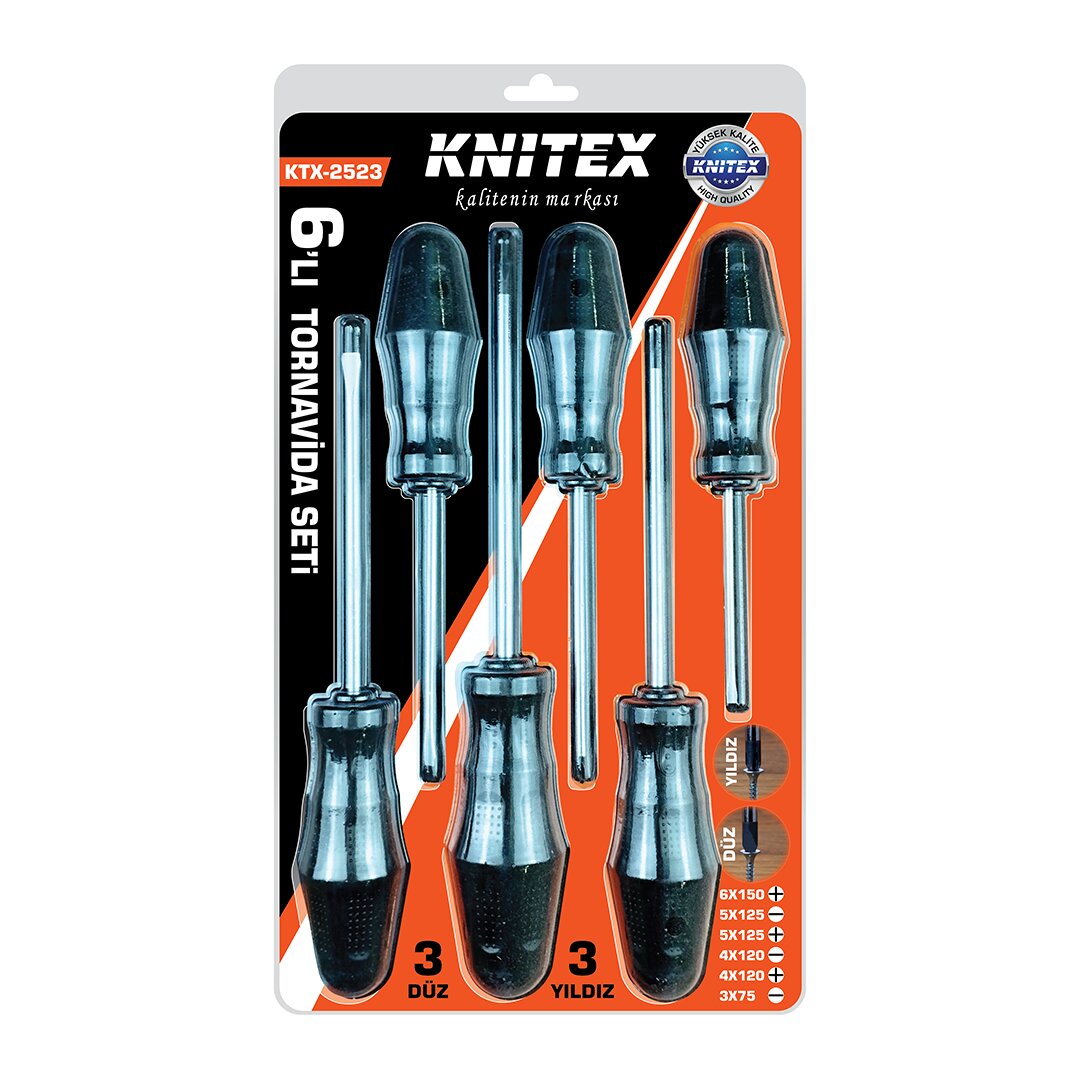 6PCS TORNAVİDA SETİ  6X150 YILDIZ - 5X125 DÜZ-YILDIZ - 4X120 DÜZ-YILDIZ - 3X75 DÜZ (4887)