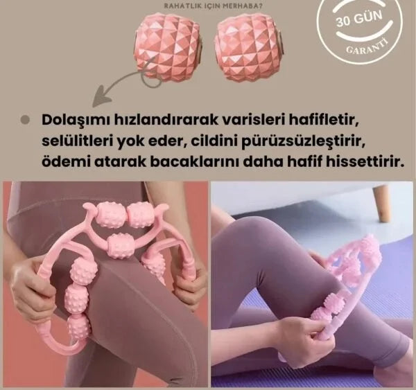 9 Tekerlekli Yoga Fitness Silindiri (Roller) (4887)