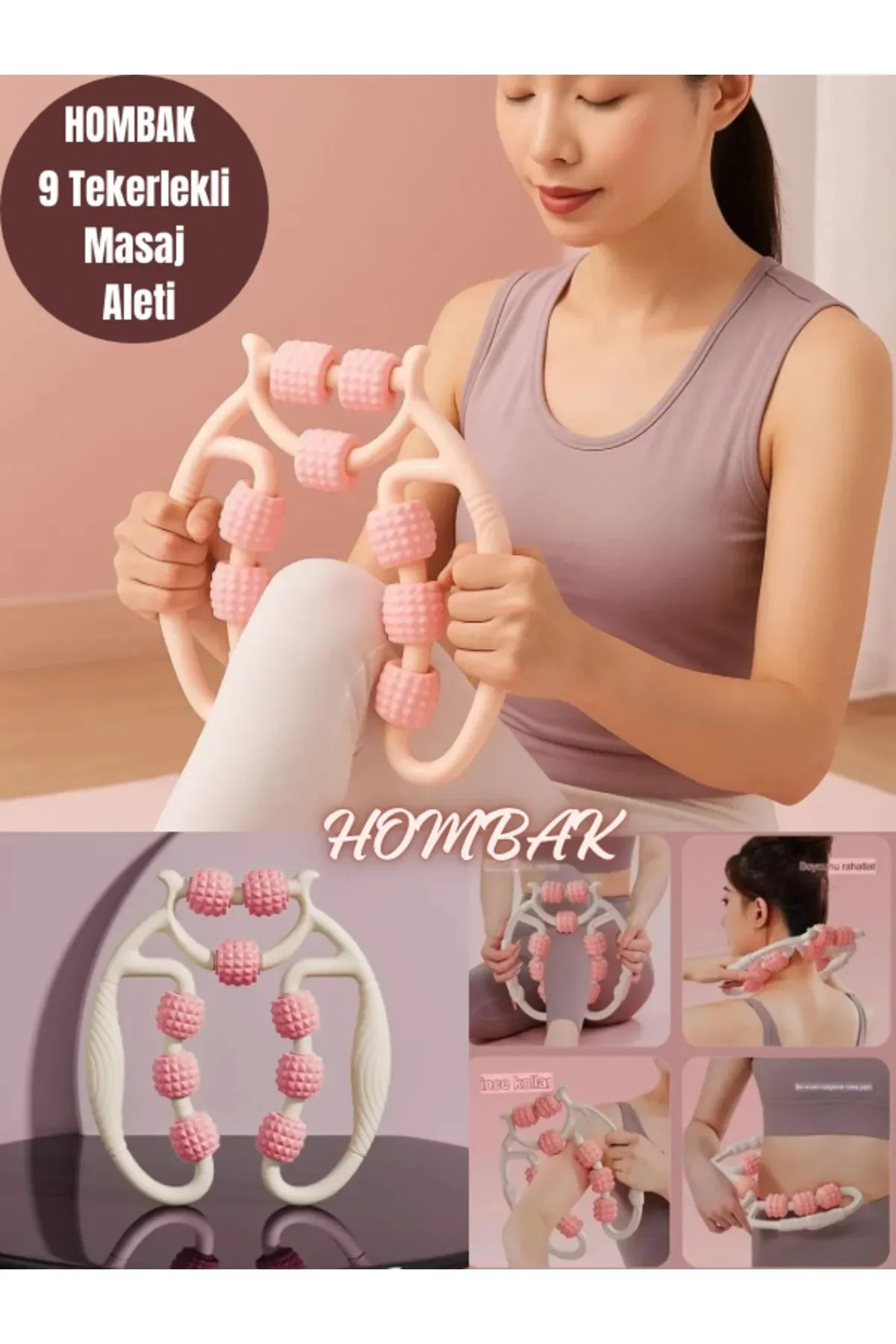 9 Tekerlekli Yoga Fitness Silindiri (Roller) (4887)