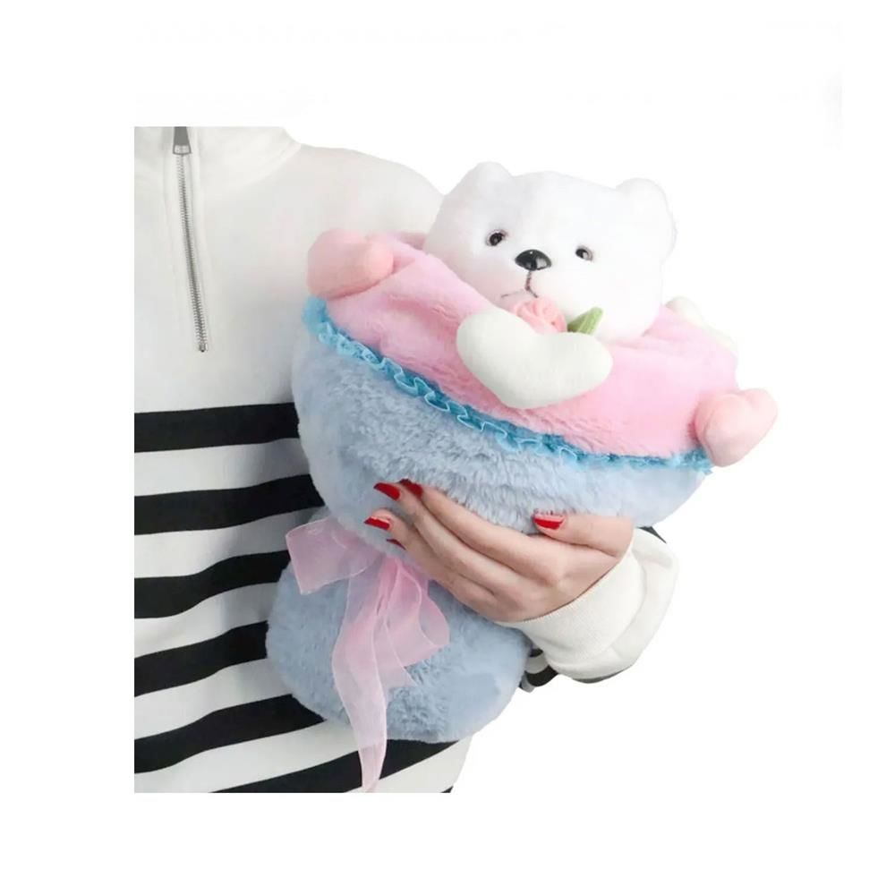 Sevgi Buketi Peluş Ayıcıklı Peluş Çiçek Buketi 40 cm