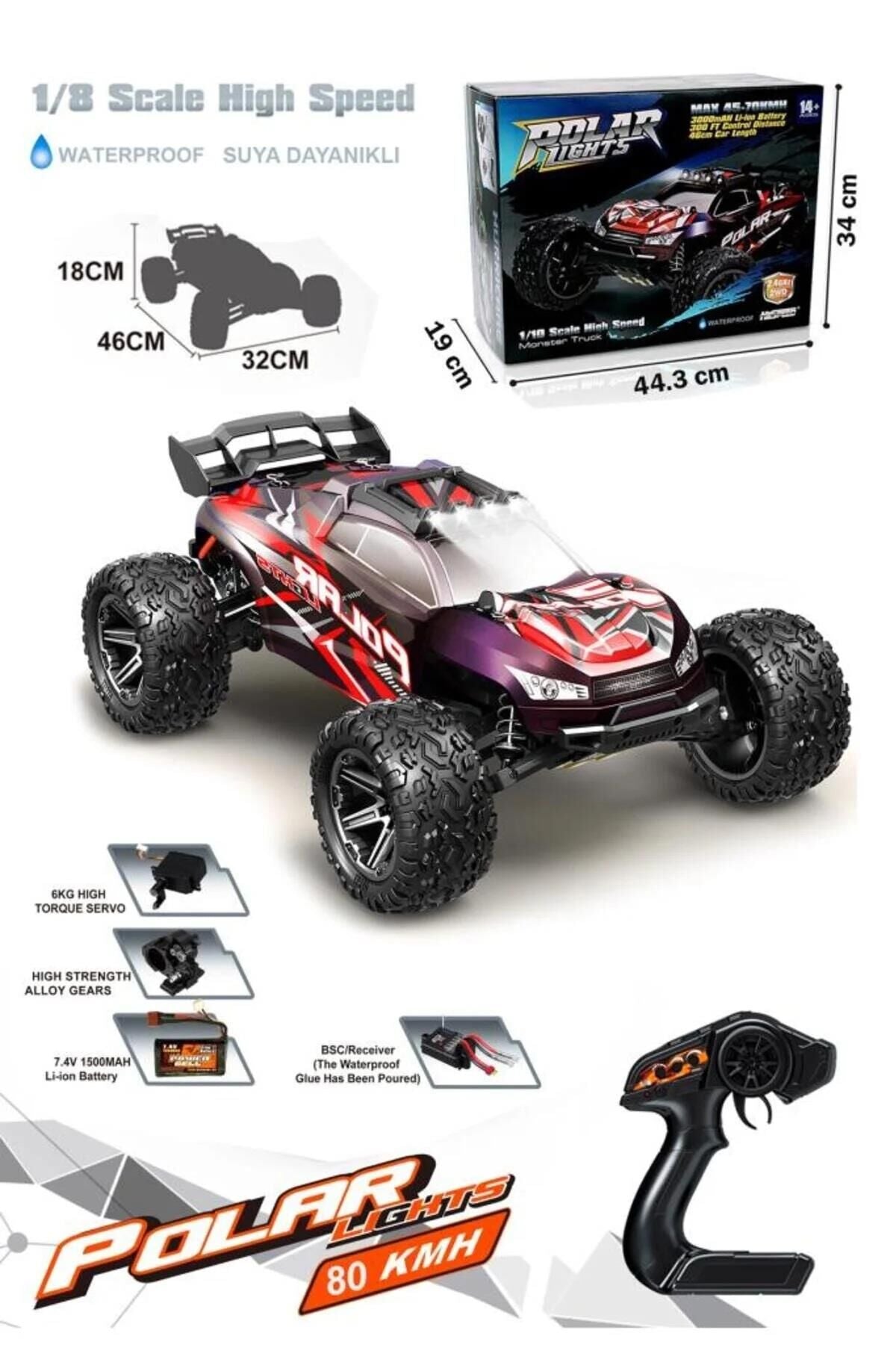 HS10421-HS10422 80KM/H 1:8 ELEKTRİKLİ RC ARABA -TY