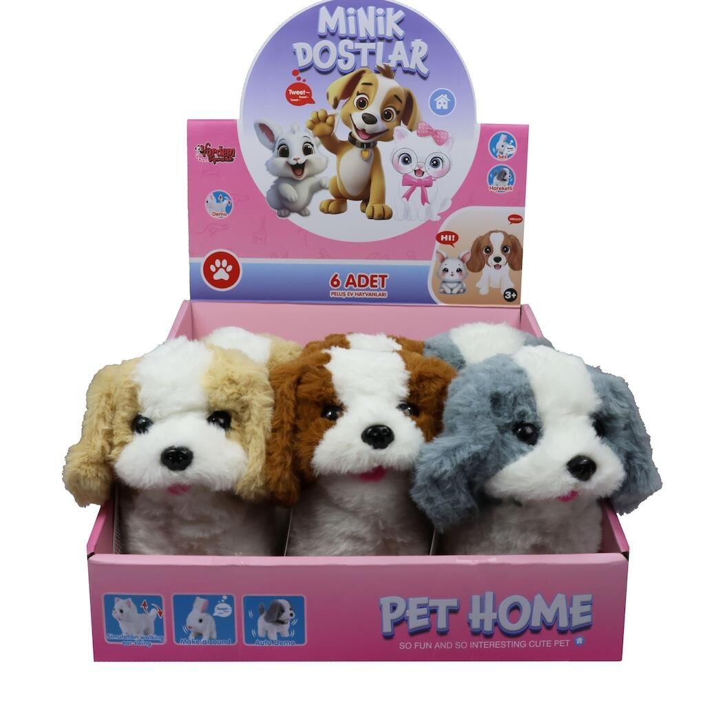 VRD10642 PELUŞ EVCİL KÖPEK SESLİ HAREKETLİ-VRD