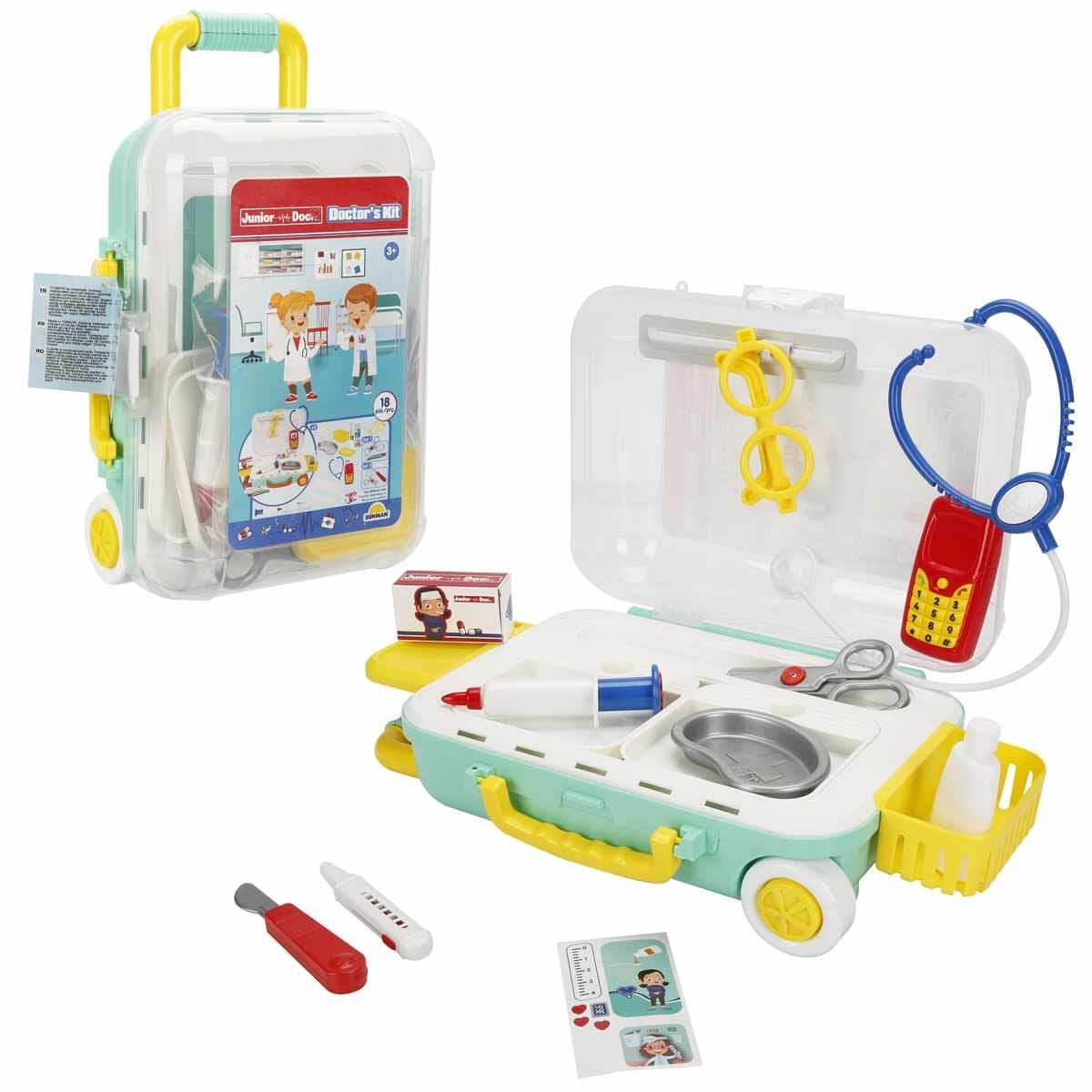 S00004676 DOKTOR SET ÇEKÇEKLİ BAVUL 18 PRÇ-SUN