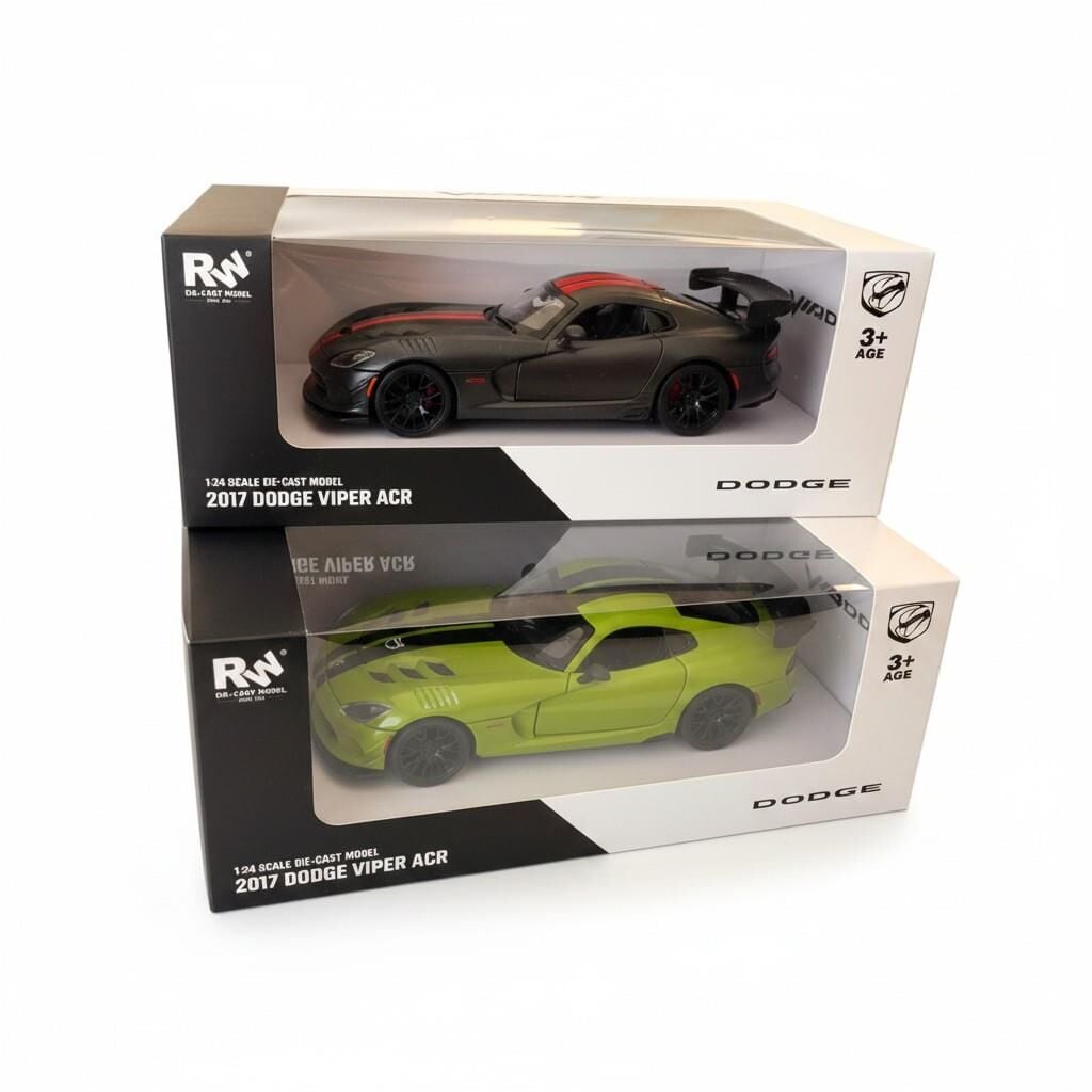 RW9324 1:24 DODGE VİPER 2017 ÇEK BIR.ARABA LİSANSLI METAL MODEL ARABA