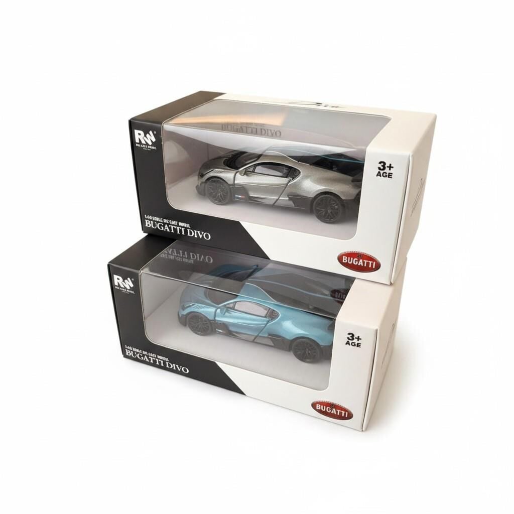 RW8343 1:43 BUGATTİ DİVO ÇEK BIRAK ARABA LİSANSLI METAL MODEL ARABA
