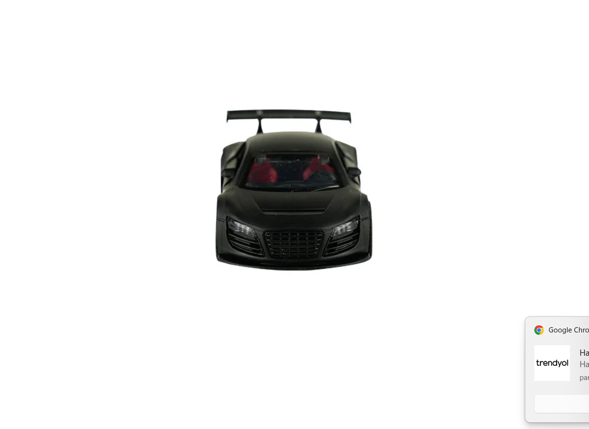 Die Cast Metal Çek Bırak Siyah Spor Araba