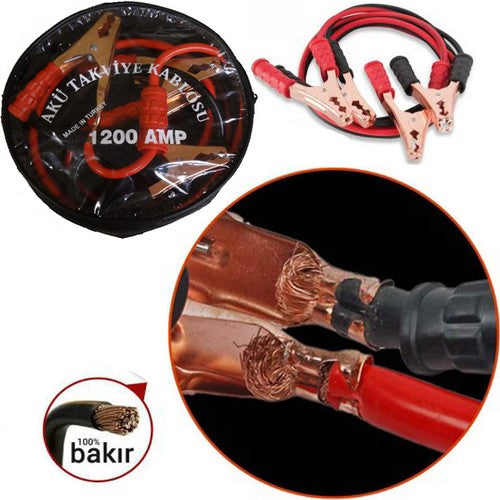 Akü Takviye Kablosu 1200 Amper (Taşıma Çantalı) (4887)