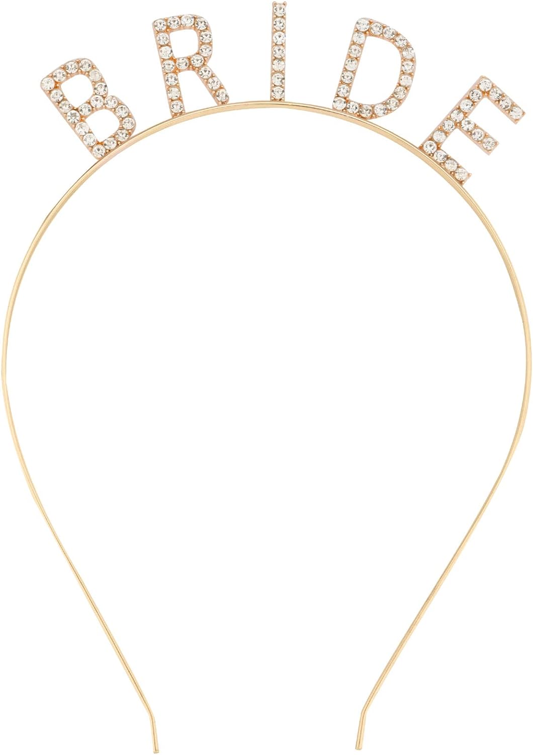 Altın Gold Renk Bekarlığa Veda Kristal Taş Bride Tacı İthal 16x10 cm (4887)