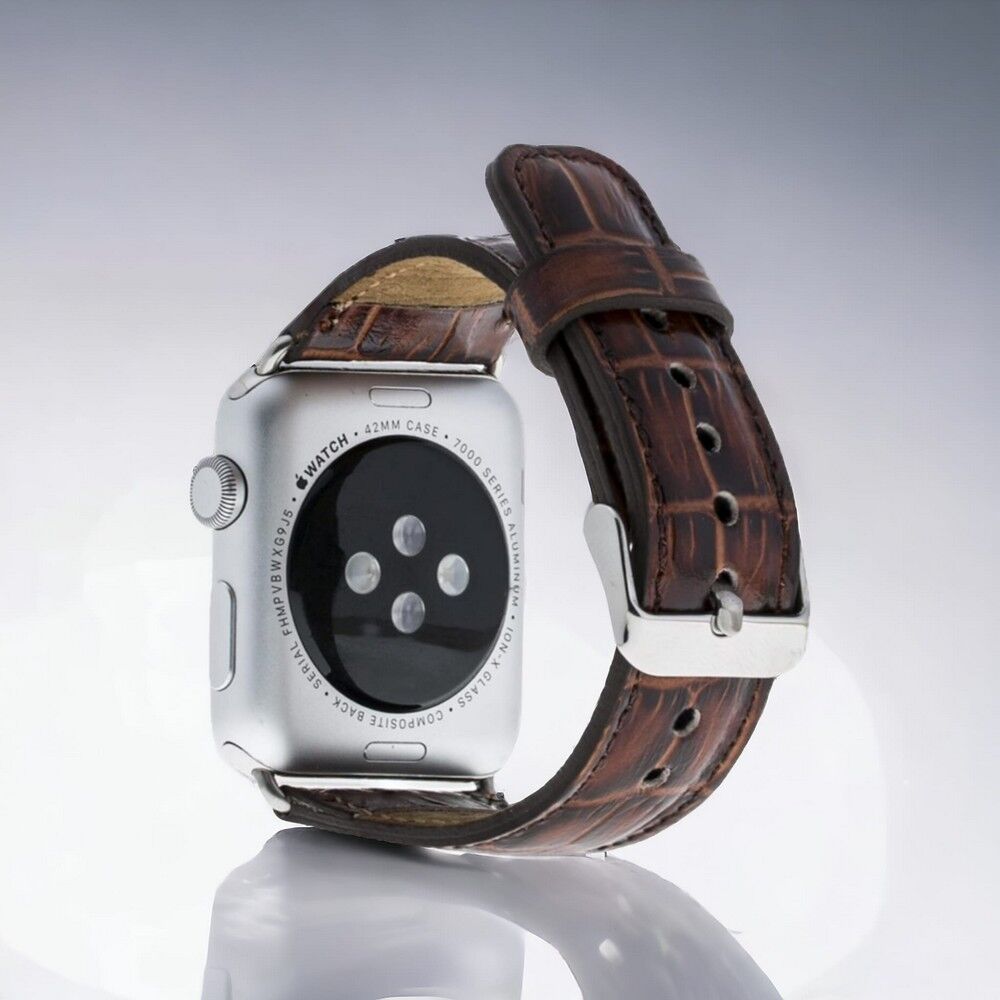 Apple Watch Uyumlu Deri Kordon 42-44-45mm Croco YK06