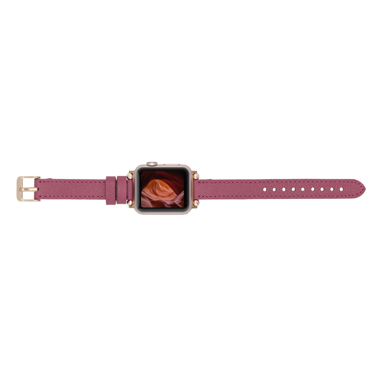 Apple Watch Uyumlu Deri Kordon 38-40-41mm RT CP4 Fuşya