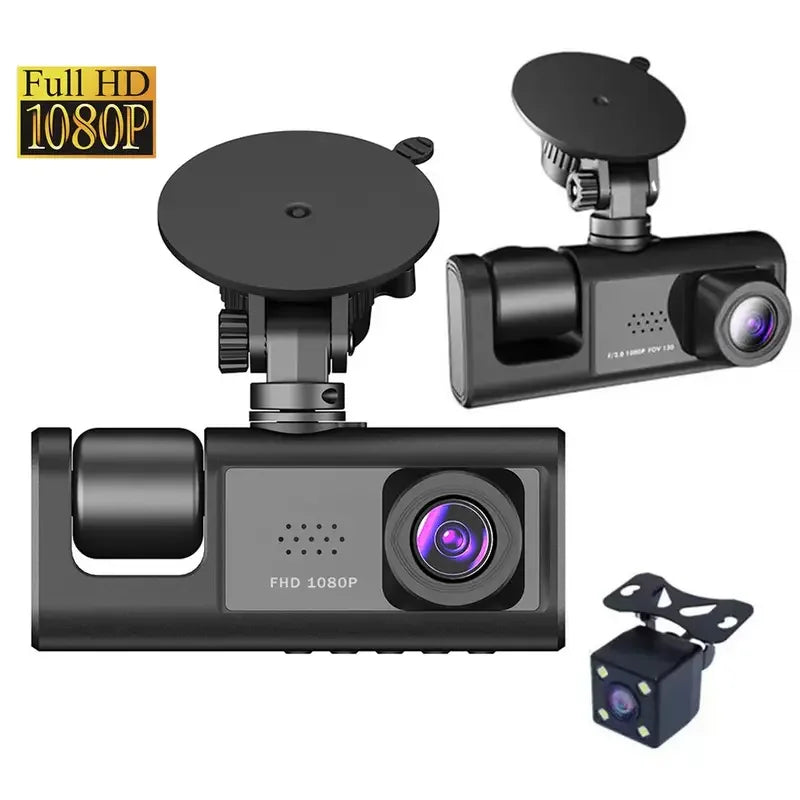 Araç Araba Kamerasi Black Box Traffic Recorder  3 Kameralı (4887)