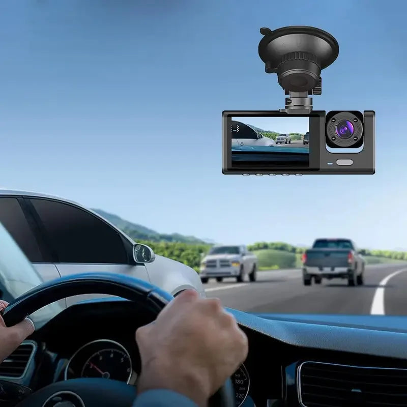 Araç Araba Kamerasi Black Box Traffic Recorder  3 Kameralı (4887)