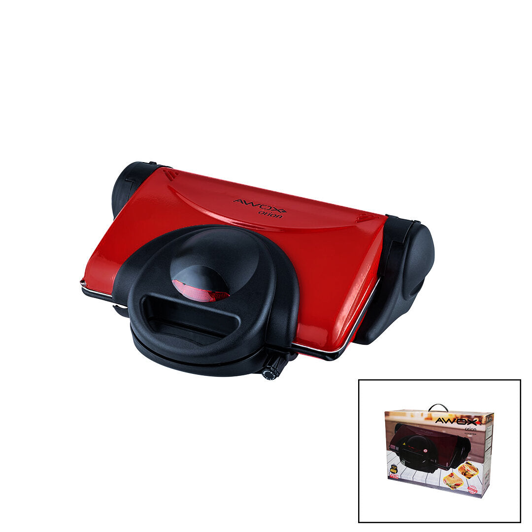 AWOX ORİON  KIRMIZI   8 DİLİM  ELEKTRİKLİ  TEFLON TOST MAKİNESİ  -  180° IZGARA   6 KADEME ISI AYARI   1800W (4887)