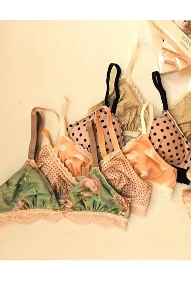 Balensiz Cepli Bralet Puantiye Sütyen Ped Takılabilir Toparlayıcı Nefes Alan Hafif Doğal Görünüm Ayarlanabilir Askılı Günlük Konfor Kadın Sütyen