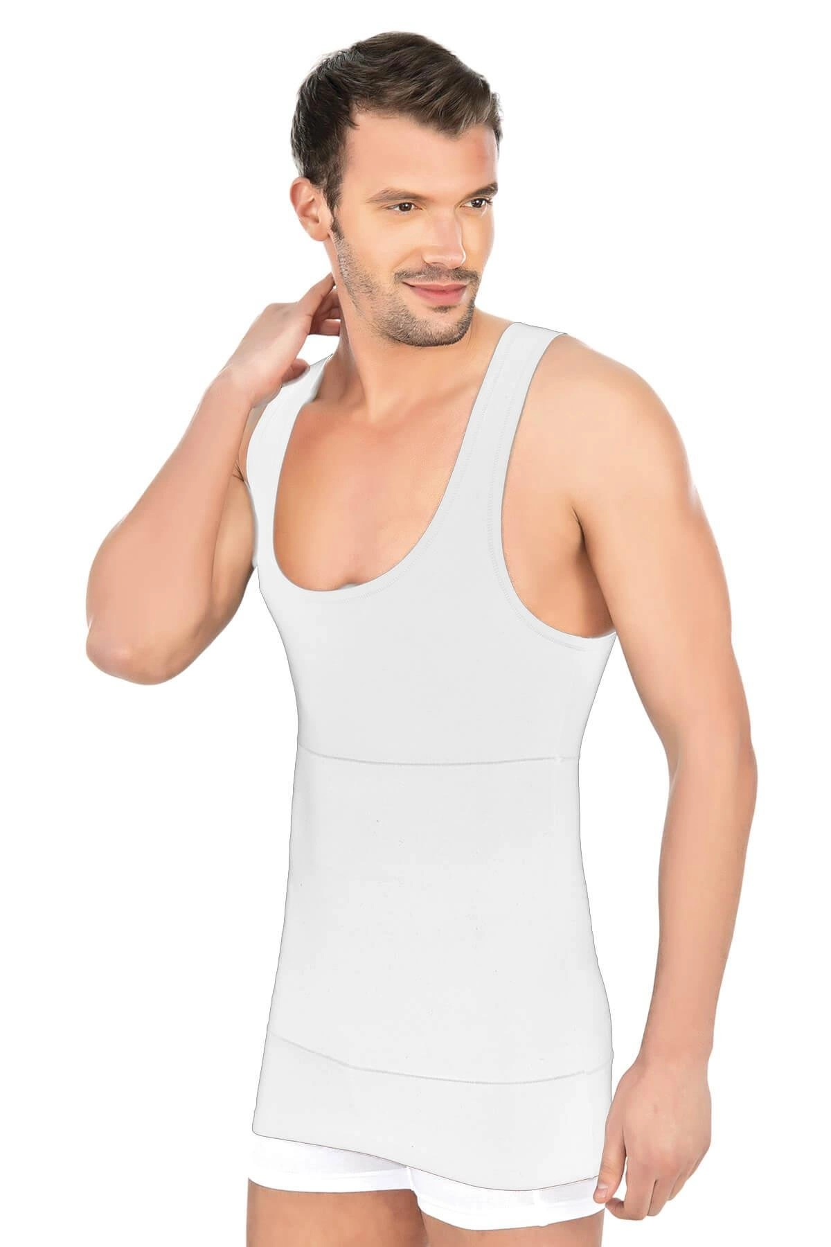 Modal Cotton Erkek Atlet Korse - Beyaz - KLBN30568