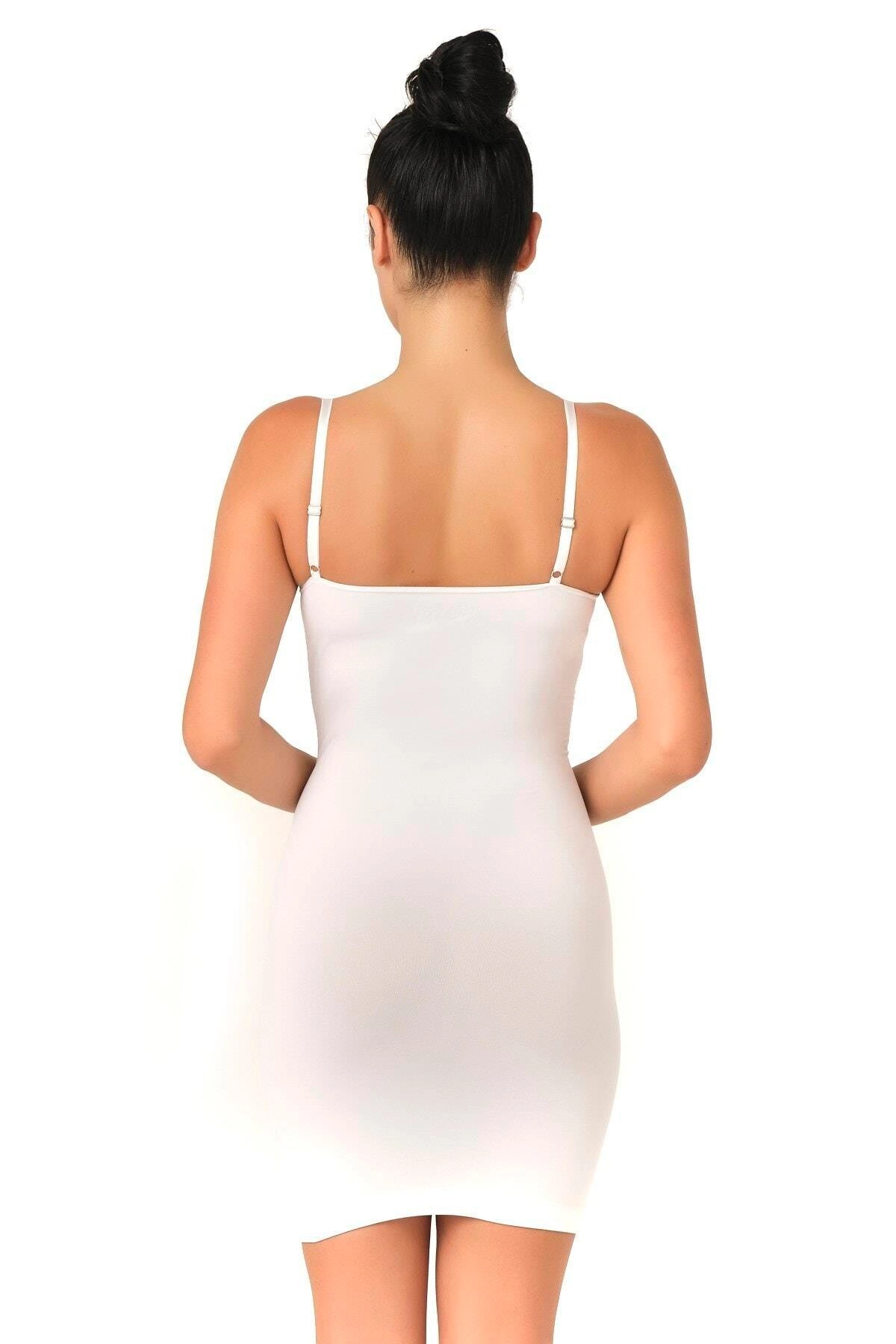 Göğsü Açık Elbise Korse - Beyaz - KLBN29578