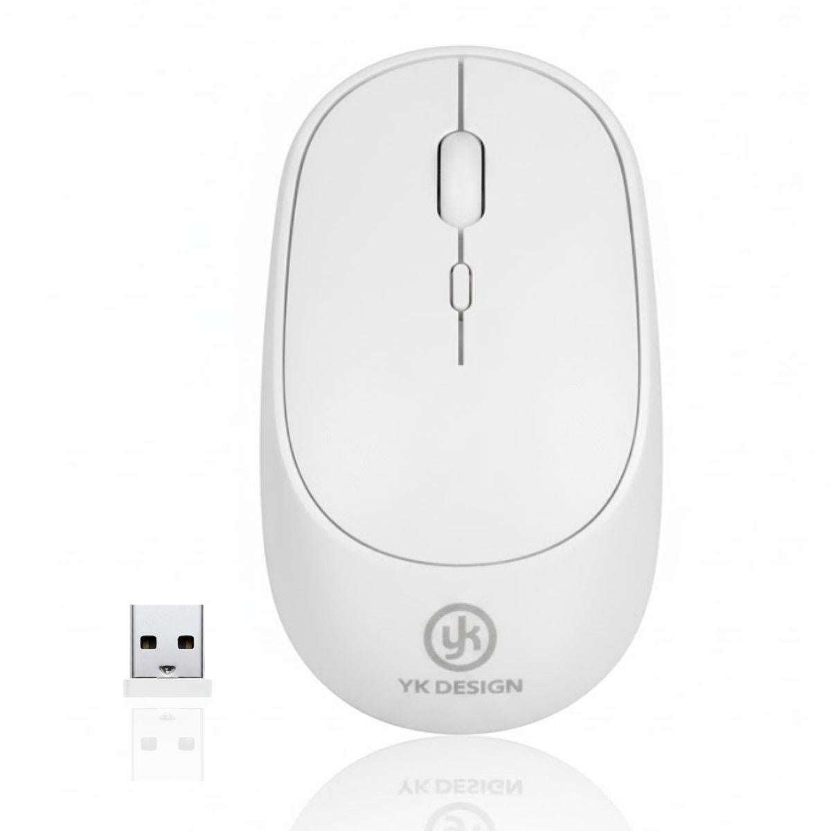 Beyaz Renkli Ergonomik Sessiz Kablosuz Mouse – USB Alıcılı, Ofis ve Oyun İçin Konforlu Bilgisayar Faresi MS6310 (4887)