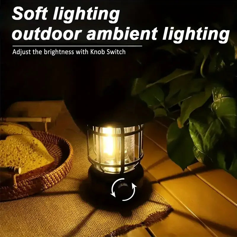 Bluetooth Hoparlör Özellikli Dimerli Led Kamp Lambası Hs66 (4887)