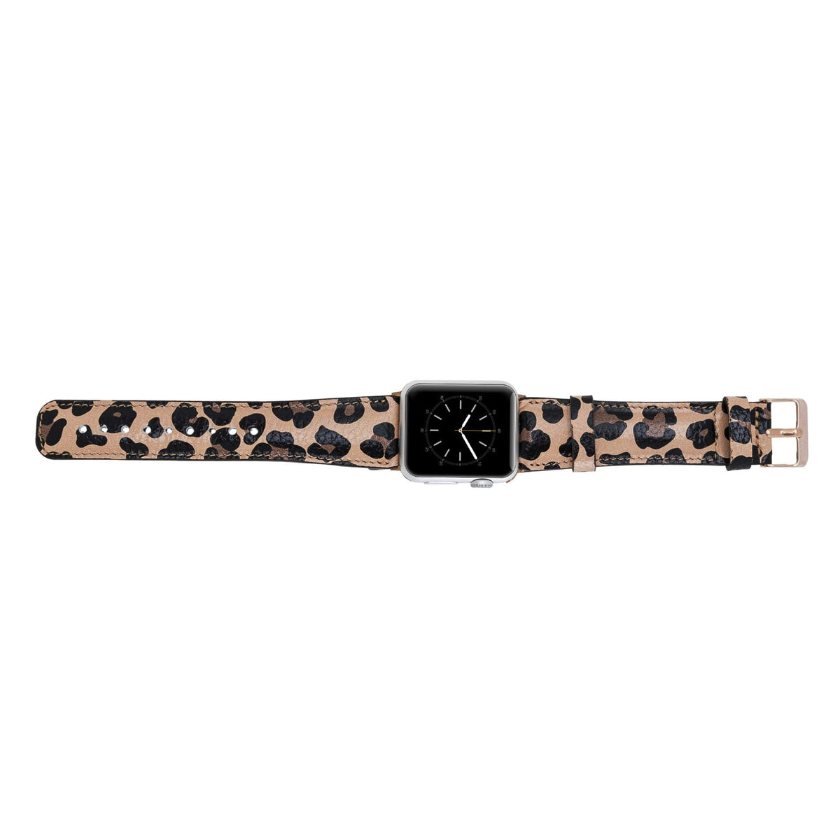 Apple Watch Uyumlu Deri Kordon 42-44-45mm Leopar NE