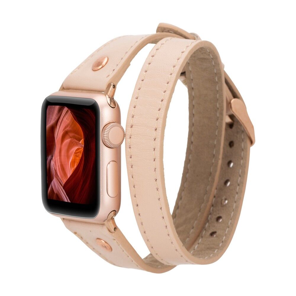 Apple Watch Uyumlu Deri Kordon 42-44-45mm Slim DT RT NU1